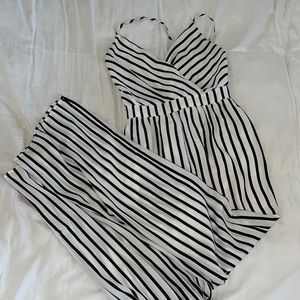 Spaghetti strapped striped jumper